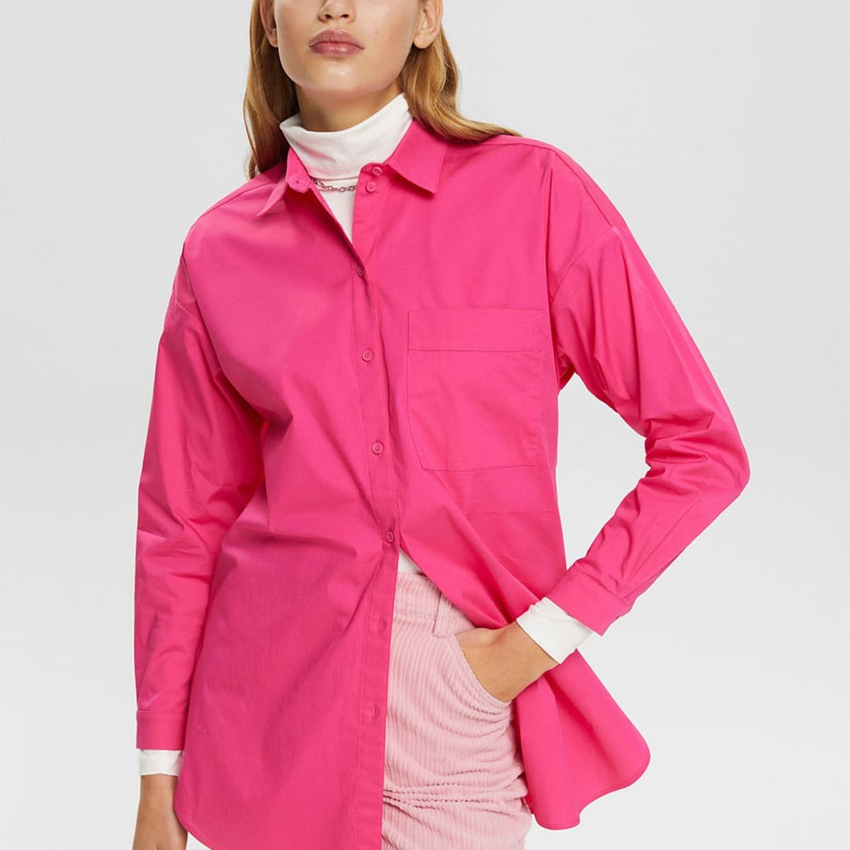 ESPRIT - Blusa De Algodón Con Bolsillo Mujer Esprit ESPRIT