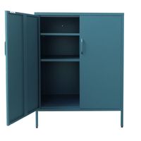 Gabinete Metálico 2 Puertas con repisas color Verde Petróleo