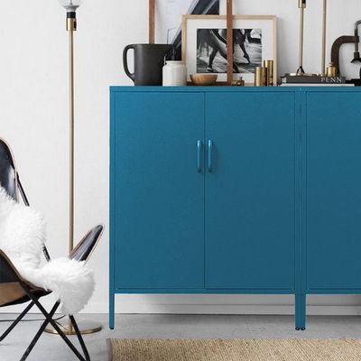 Imagen 2 del producto Gabinete Metálico 2 Puertas con repisas color Verde Petróleo