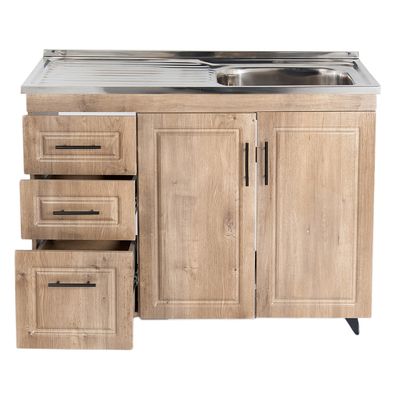 Imagen 2 del producto Kit Mueble Lavaplatos Izquierdo PVC100WI Nogal 100x50x90cm