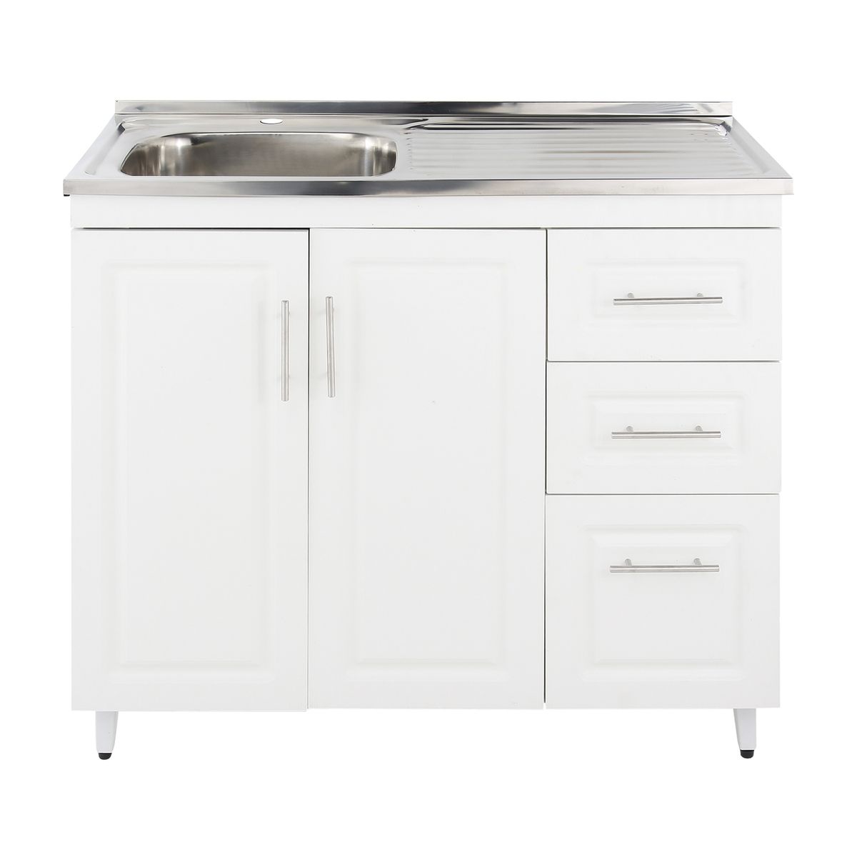 DOMSA - Kit Mueble Lavaplatos Domsa Derecho PD-100 Blanco 100x50x90cm…