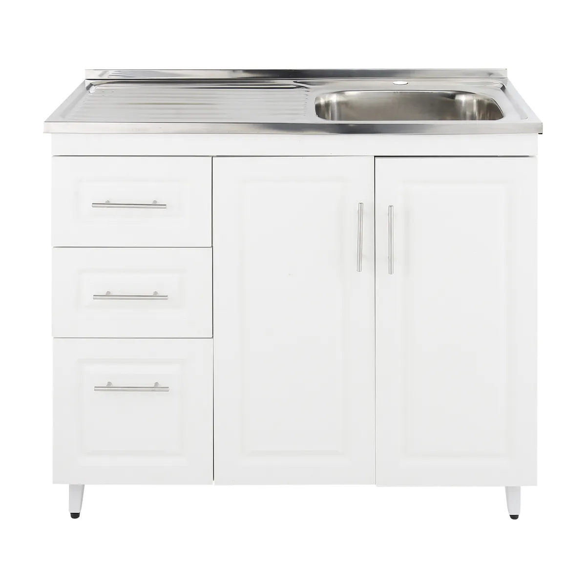 DOMSA - Kit Mueble Lavaplatos Domsa Izquierdo PI-100 Blanco 100x50x90cm…