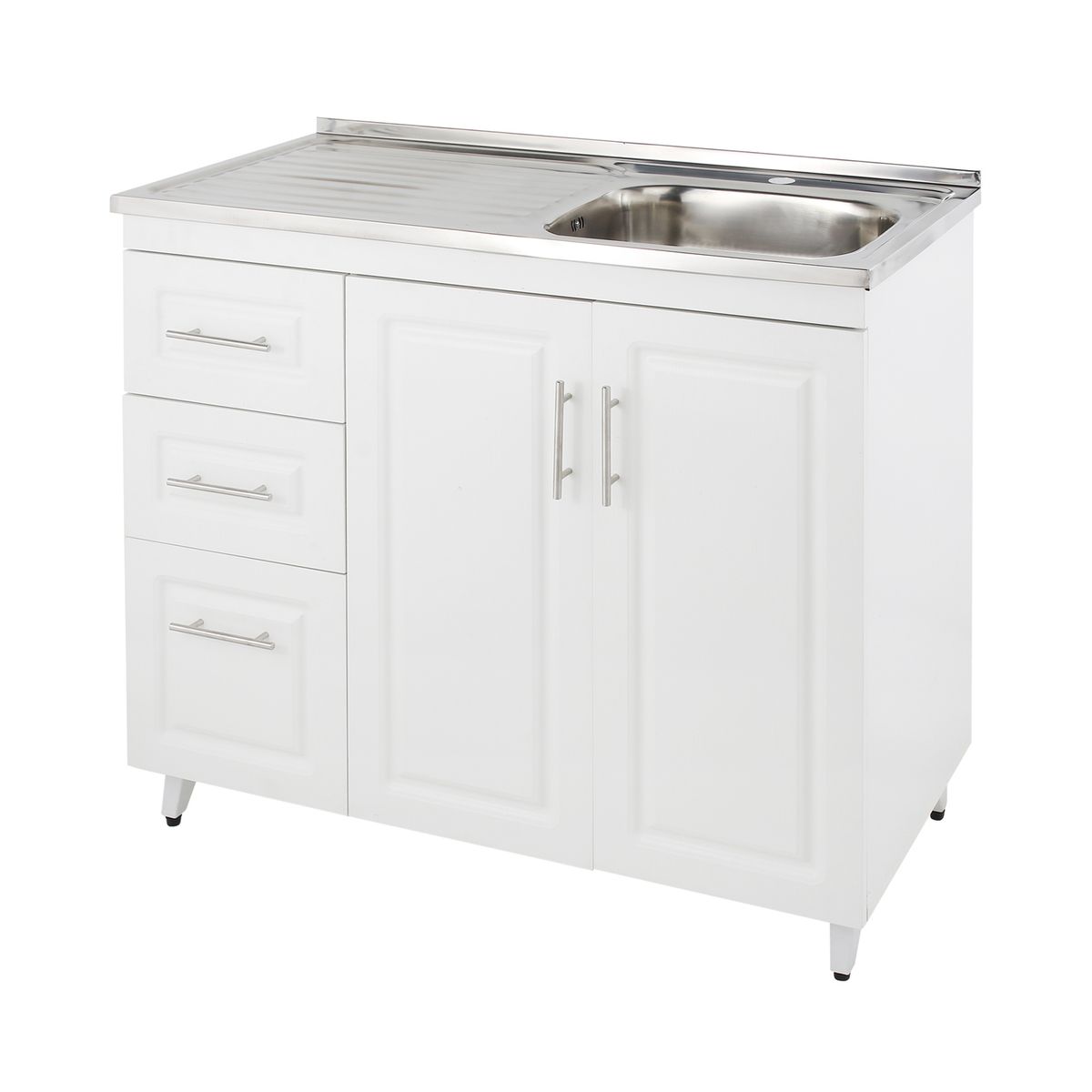 DOMSA - Kit Mueble Lavaplatos Domsa Izquierdo PI-100 Blanco 100x50x90cm…