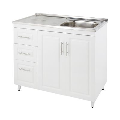 Imagen 2 del producto Kit Mueble Lavaplatos Izquierdo PI-100 Blanco 100x50x90cm…