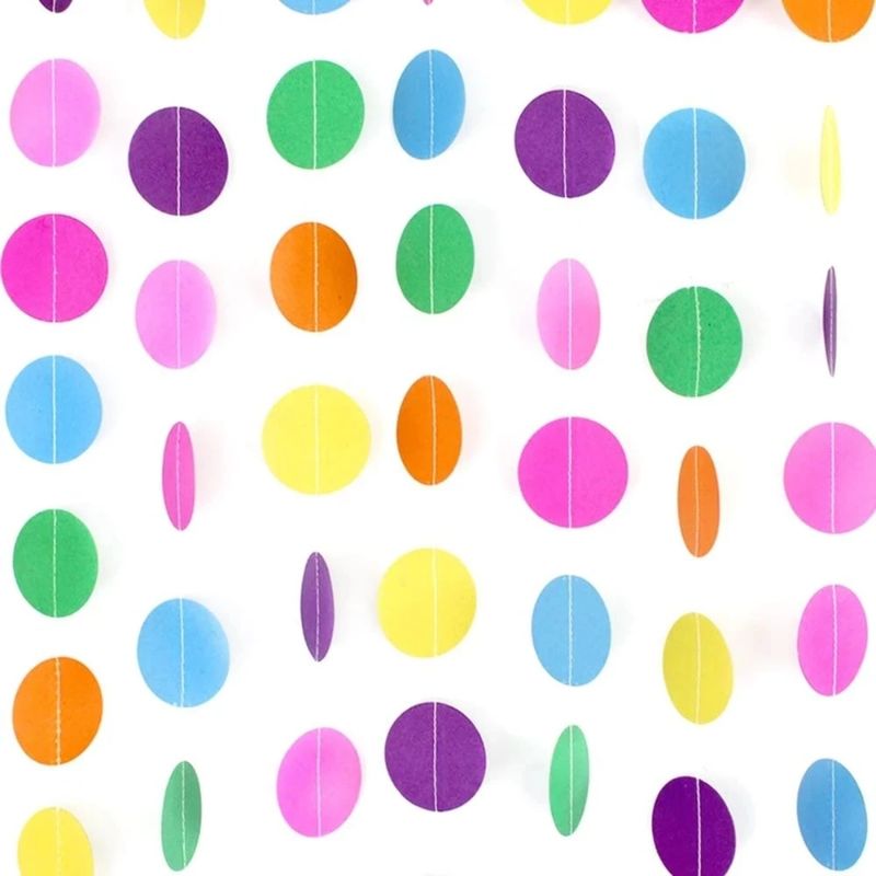 OEM - GUIRNALDA REDONDA DE COLORES PARA DECORACION DE FIESTAS