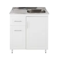 Kit Mueble Lavaplatos Izquierdo PI-80 Blanco 80x50x90cm…