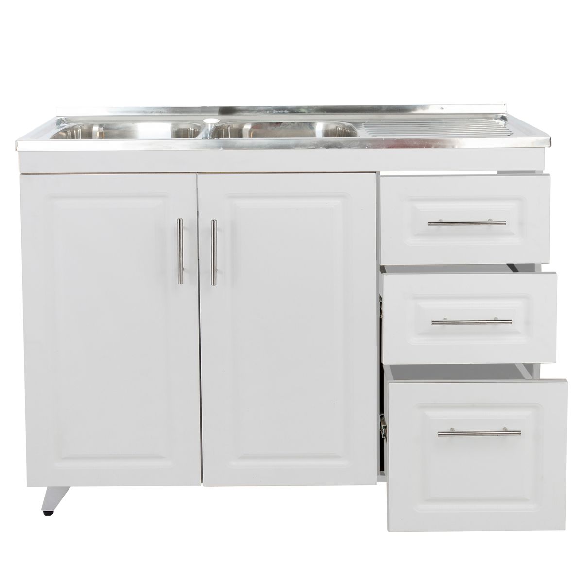 DOMSA - Kit Mueble Lavaplatos Domsa Derecho PD-120 Blanco 120x50x90cm…