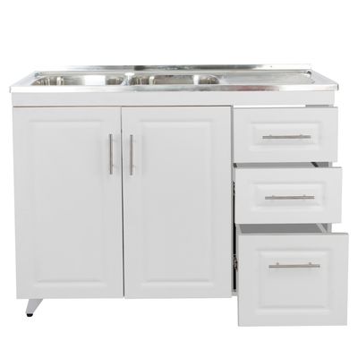 Imagen 2 del producto Kit Mueble Lavaplatos Derecho PD-120 Blanco 120x50x90cm…