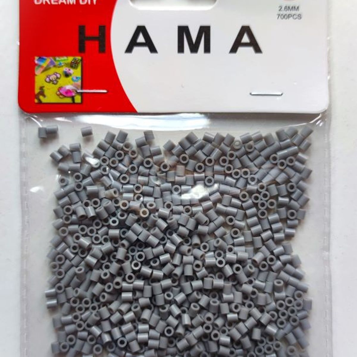 DREAMS - Repuestos Hama Beads Gris 2.6mm 7000 Unid. 10 Bolsas