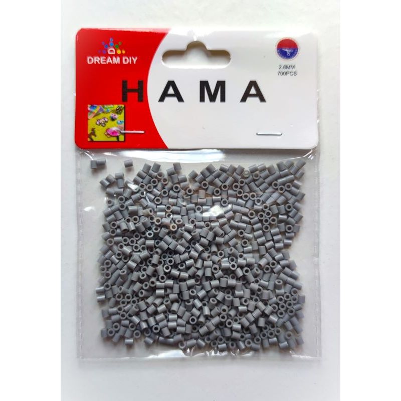 DREAMS - Repuestos Hama Beads Gris 2.6mm 7000 Unid. 10 Bolsas