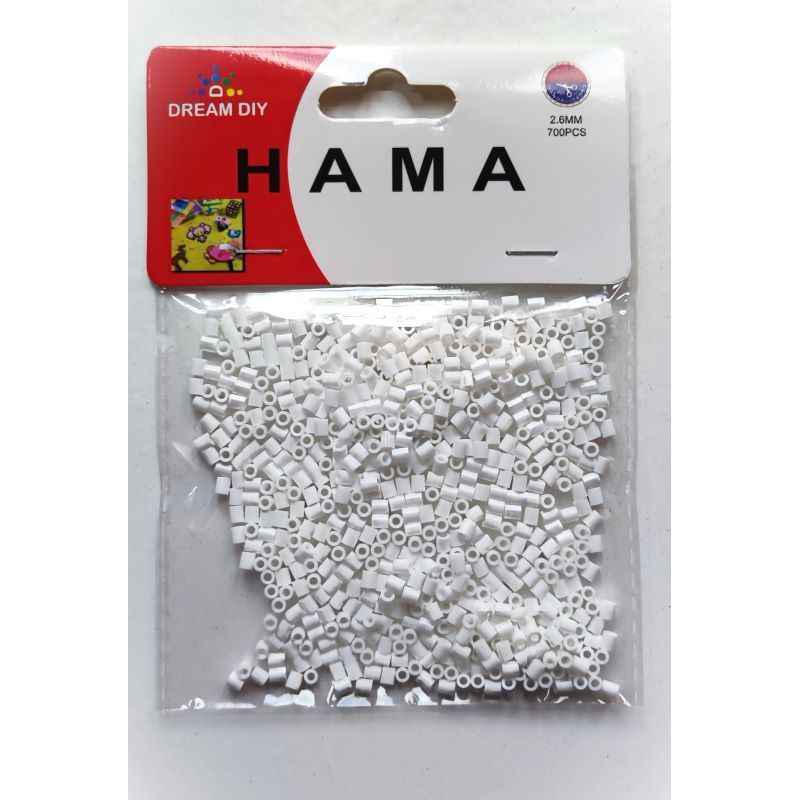 DREAMS - Repuestos Hamma Beads Blanco 2.6mm 7000psc 10 Bolsas