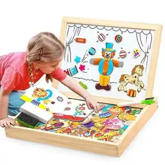 GENERICO - Circo Rompecabezas Magnético Montessori de Madera
