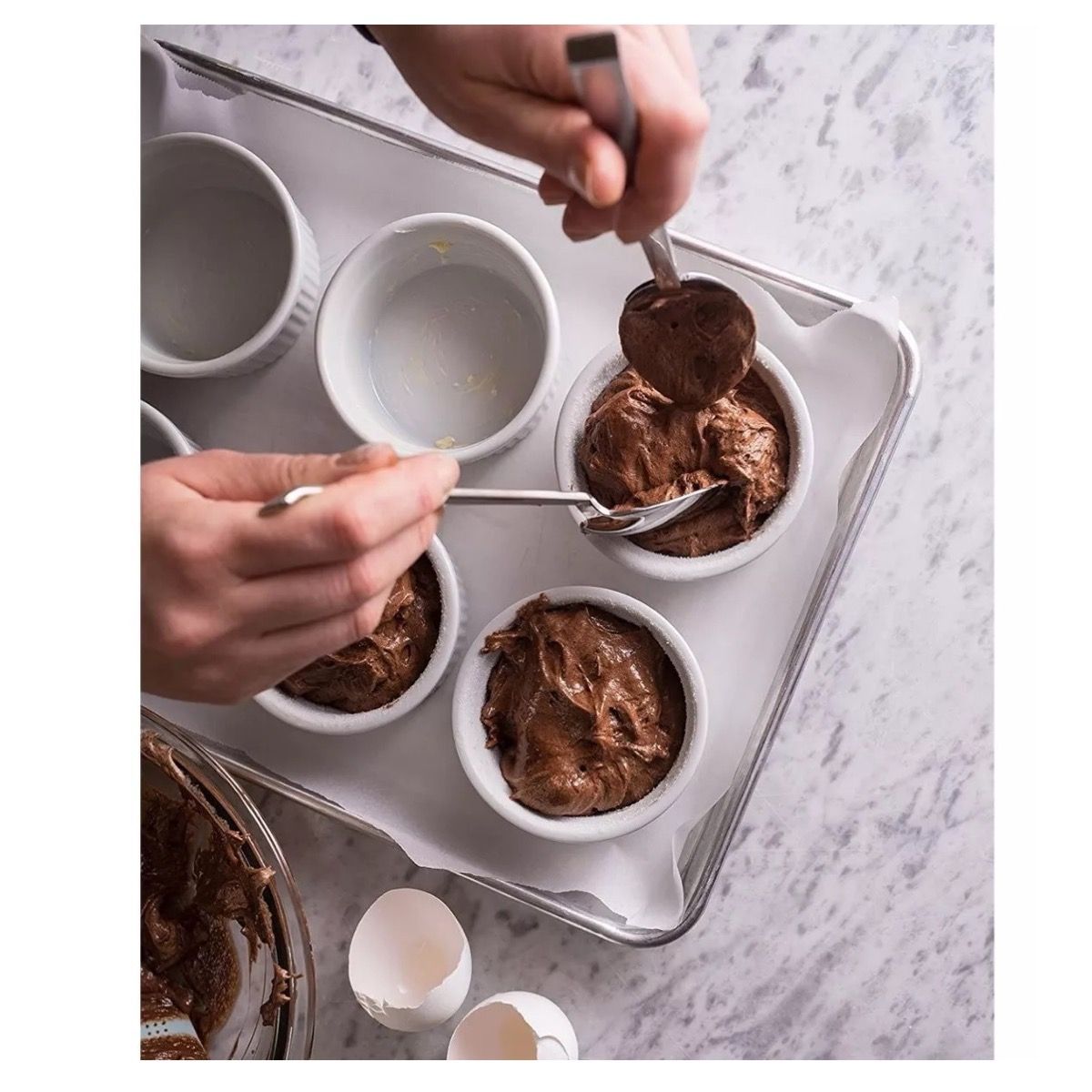 GENERICO - Pack 6 Unid. Pocillo Ramekins Cerámica Porcelana 9 Cm