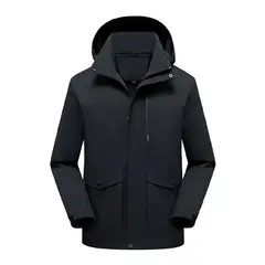 ANDESLAND OUTDOOR APPAREL - Cortaviento Impermeable Urbano Negro Hombre