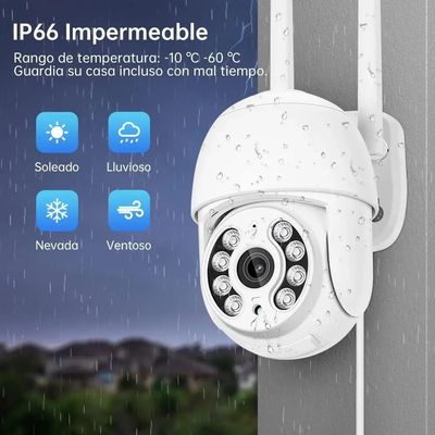 Imagen 2 del producto Camara De Seguridad Exterior Ip Wifi Impermeable Ip66 Vision Nocturna A Color Motorizada FIGOIMPORT