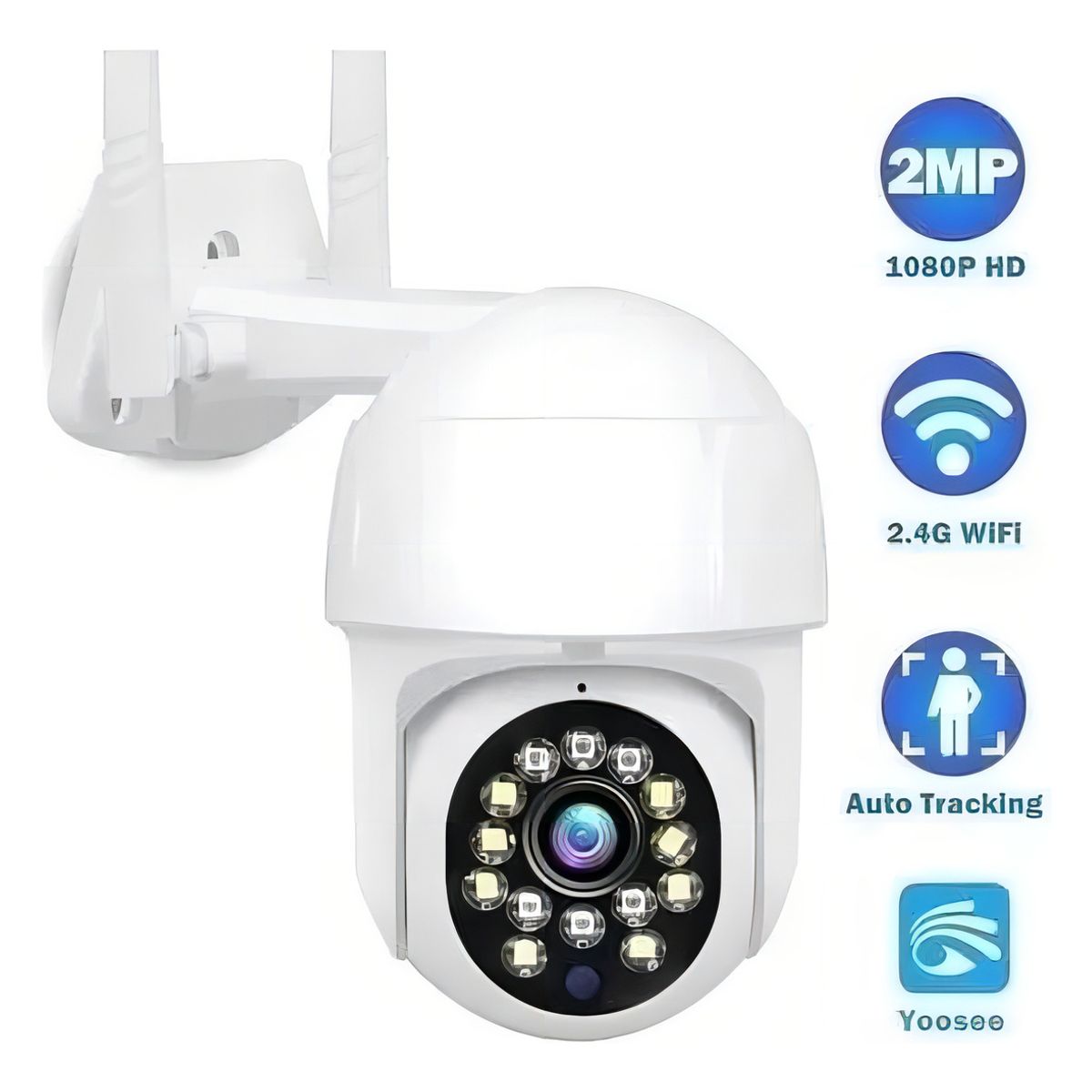 GENERICO - Cámara Para Exterior IP Impermeable Visión Nocturna Motorizada YOOSEE