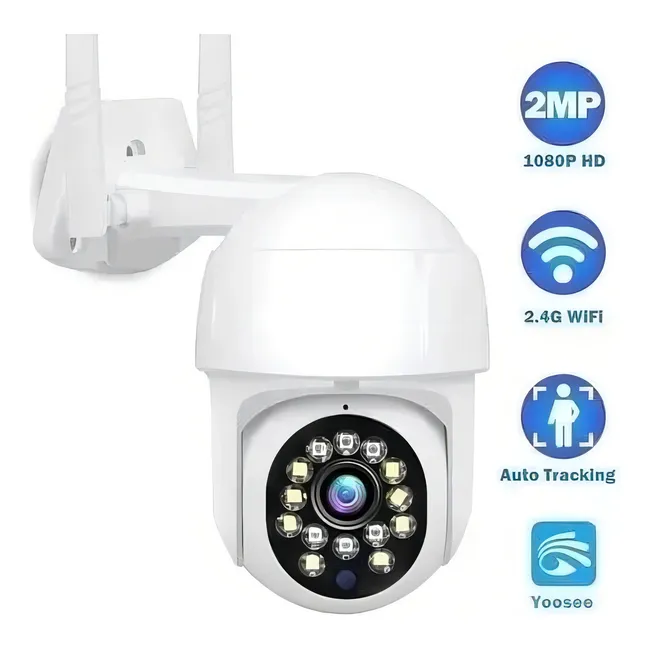 GENERICO - Cámara Para Exterior IP Impermeable Visión Nocturna Motorizada YOOSEE