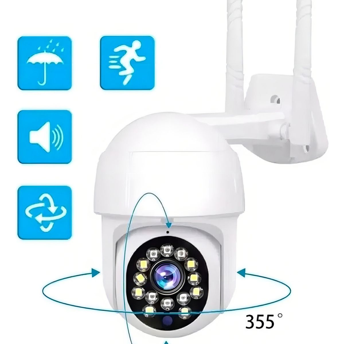 GENERICO - Cámara Para Exterior IP Impermeable Visión Nocturna Motorizada YOOSEE