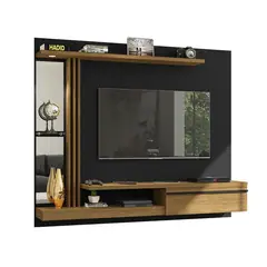 HOGA - Panel Rack Tv 55 Denver Negro Canela