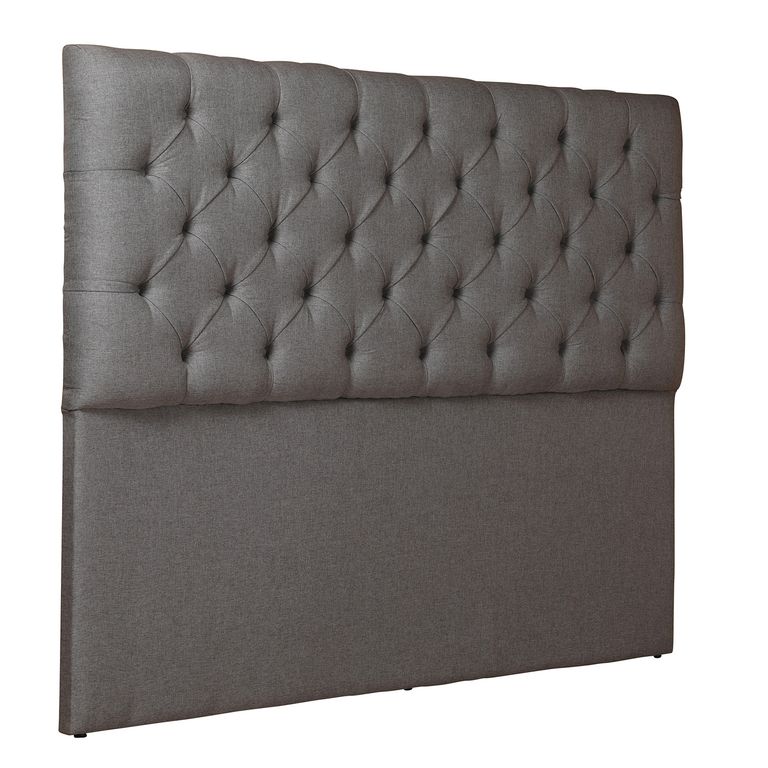 Respaldo Capitone Gris Super King