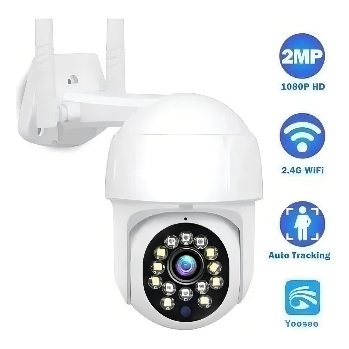 GENERICO - Cámara Para Exterior IP Impermeable Visión Nocturna Motorizada YOOSEE