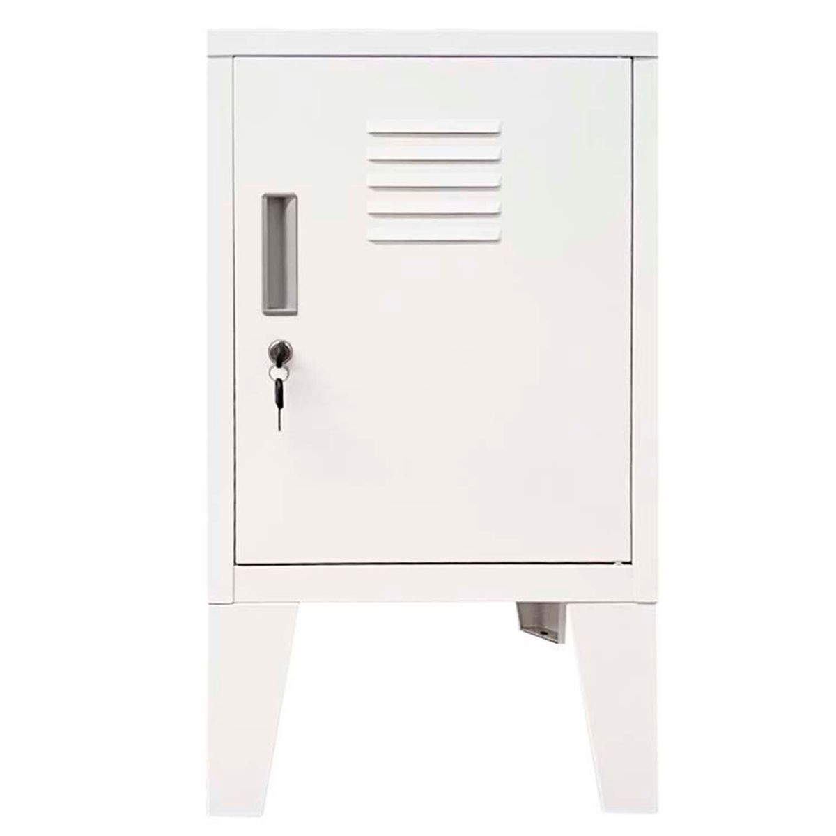 MOBITAT - Velador tipo Locker con llave Blanco
