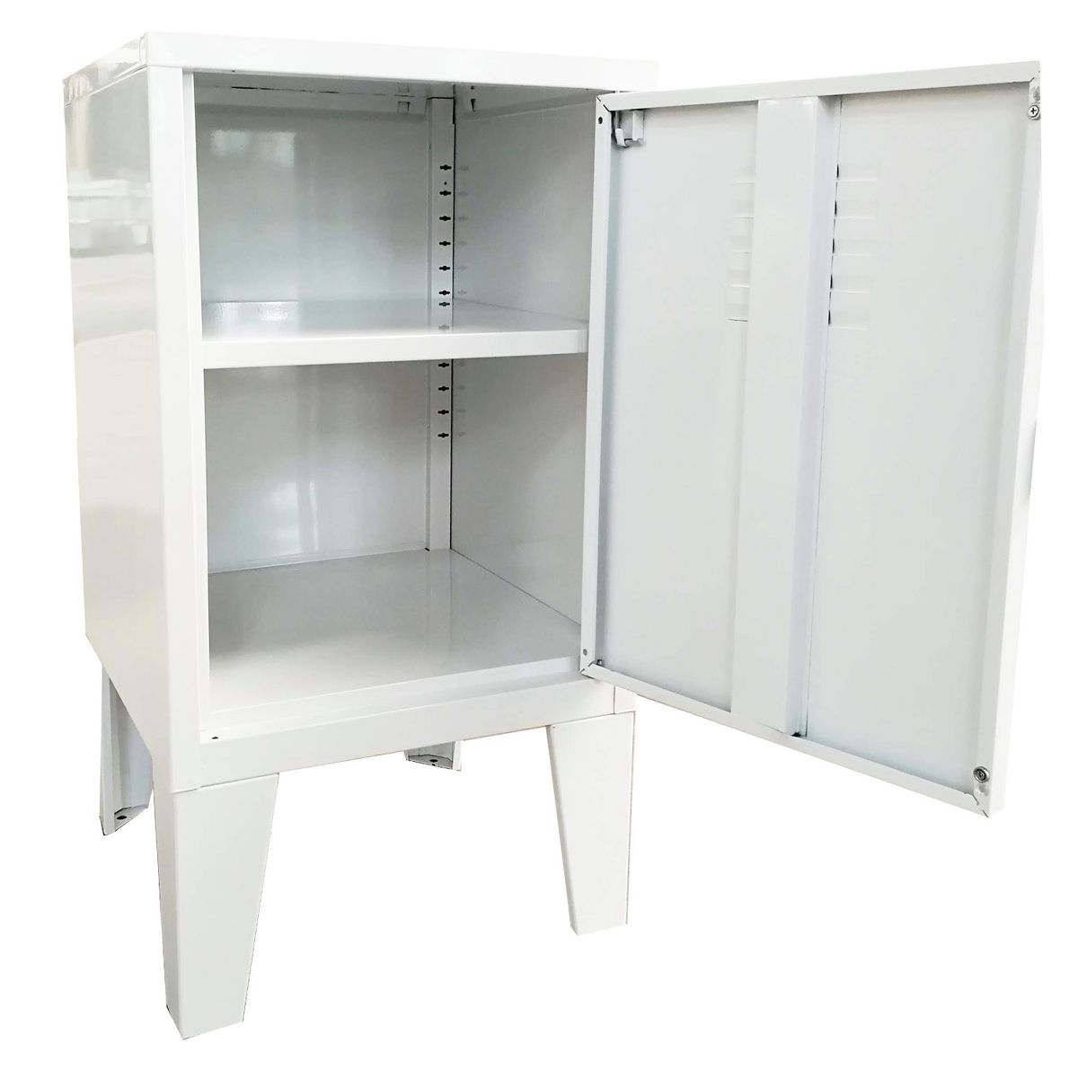 MOBITAT - Velador tipo Locker con llave Blanco
