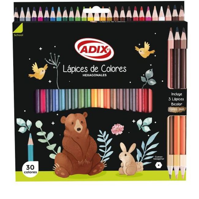 ADIX - LÁPICES DE COLORES SET 30 UN