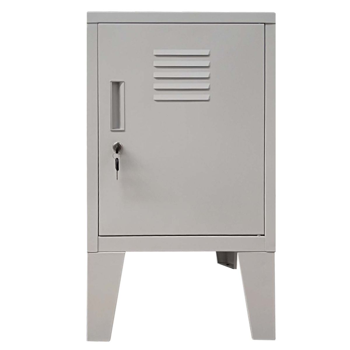 MOBITAT - Velador tipo Locker con llave Gris