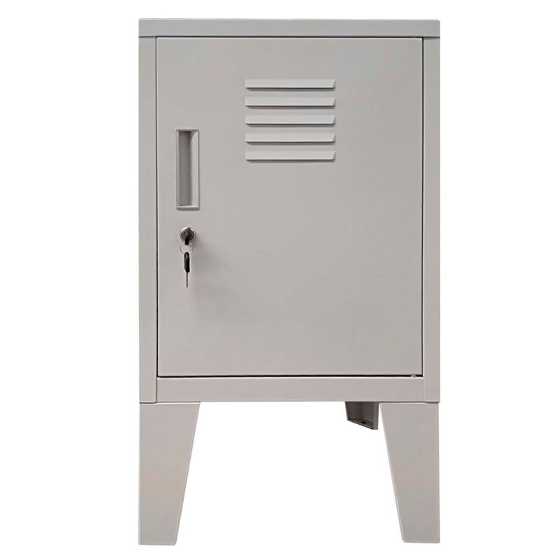 MOBITAT - Velador tipo Locker con llave Gris