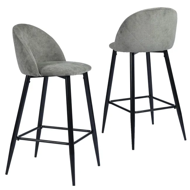 GENERICO - Pack 2 Pisos de Bar Tela Gris