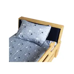 GROWME - Funda cubrecamas pequeña 120 x 140 cms ESTRELLAS EN GRIS Infantil niño