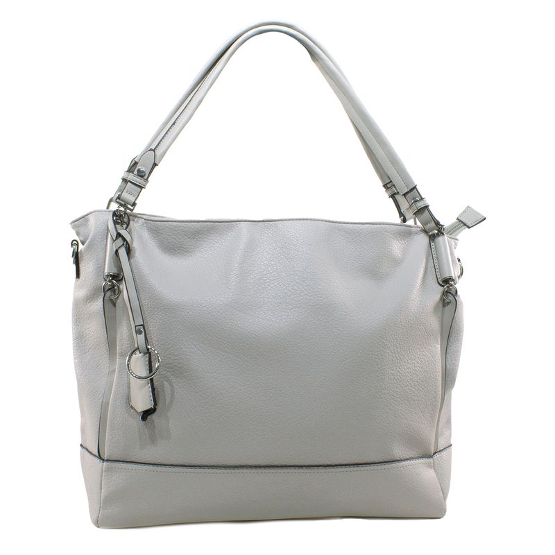 MAILEA - Cartera ecocuero con tubo forrado para mujer gris