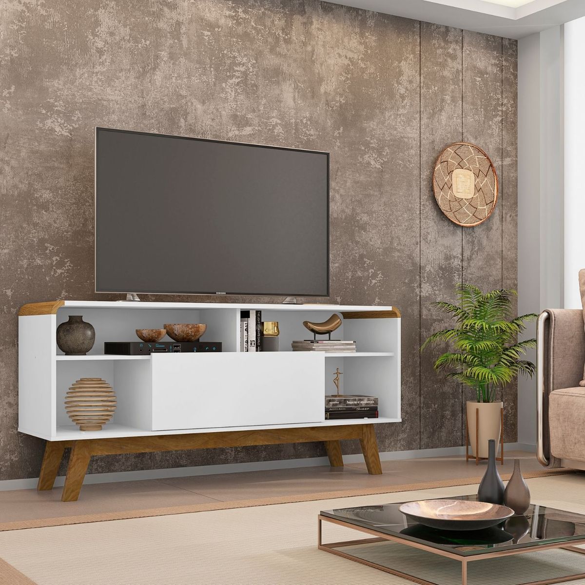 HOGA - Rack Tv 55 Lazuli Blanco