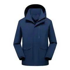 ANDESLAND OUTDOOR APPAREL - Cortaviento Impermeable Urbano Bengala Azul Oscuro Hombre