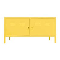 Gabinete tipo rack metálico 2 puertas Amarillo