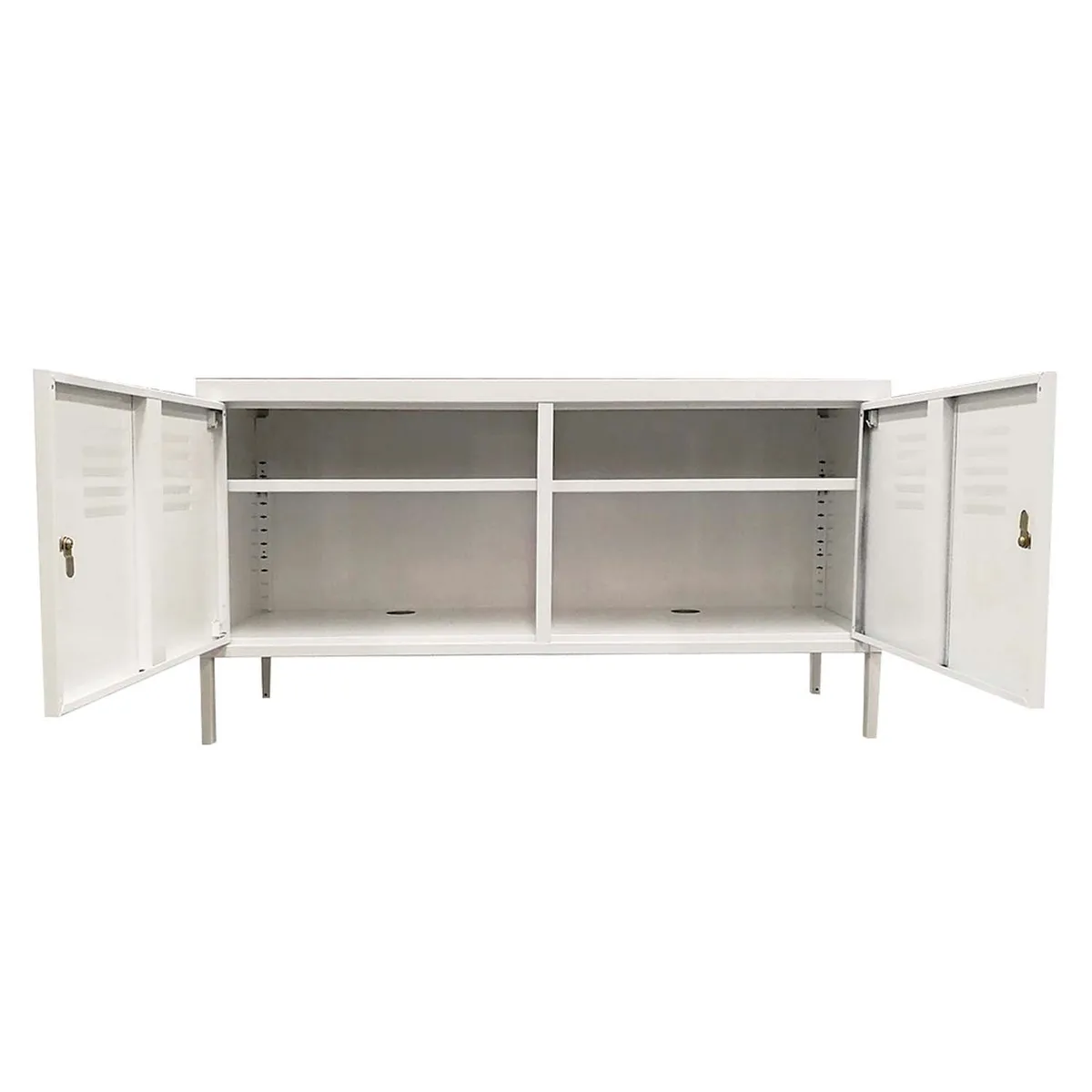 MOBITAT - Gabinete tipo rack metálico 2 puertas Negro