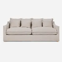 Sofá Pangrati 3,5 Cuerpos Tela Crudo