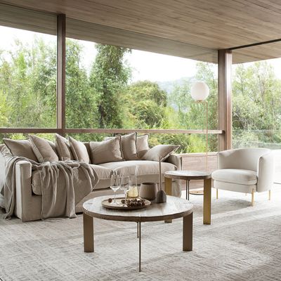 Imagen 2 del producto Sofá Pangrati 3,5 Cuerpos Tela Crudo