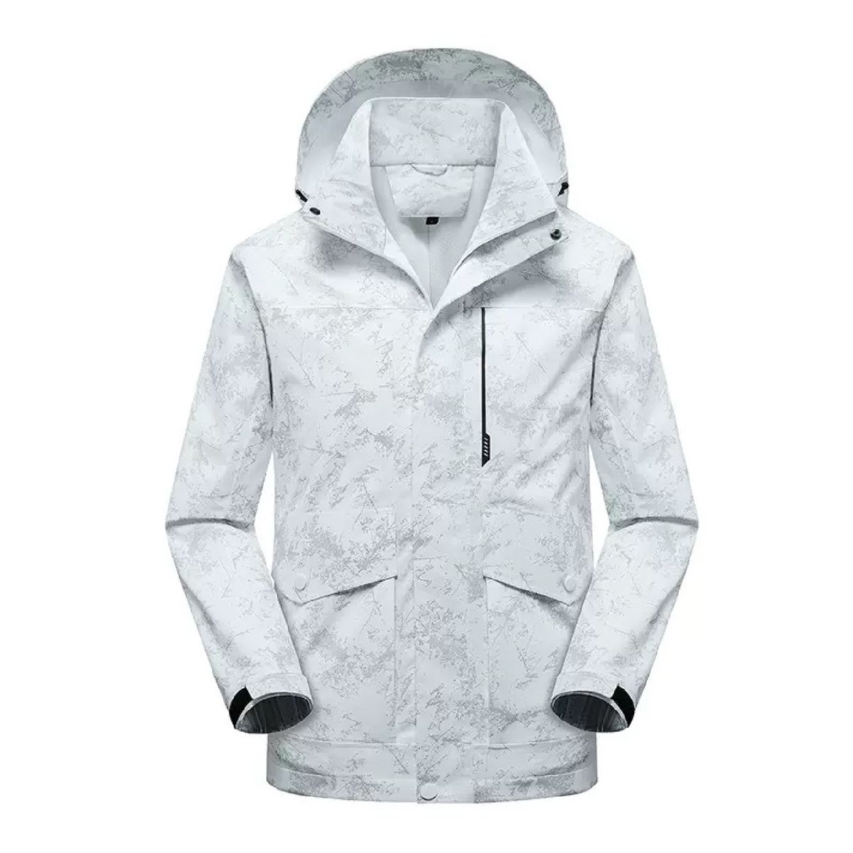 ANDESLAND OUTDOOR APPAREL - Cortaviento Impermeable Urbano Bengala Blanco Estampado Hombre