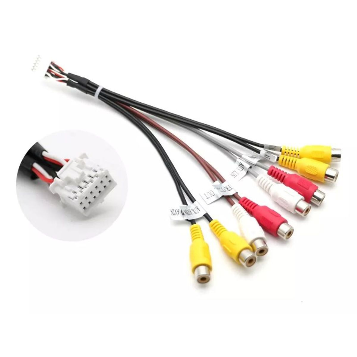 GENERICO - Arnes Ramal Cables Rca Radio Android Chinas Salida De Audio