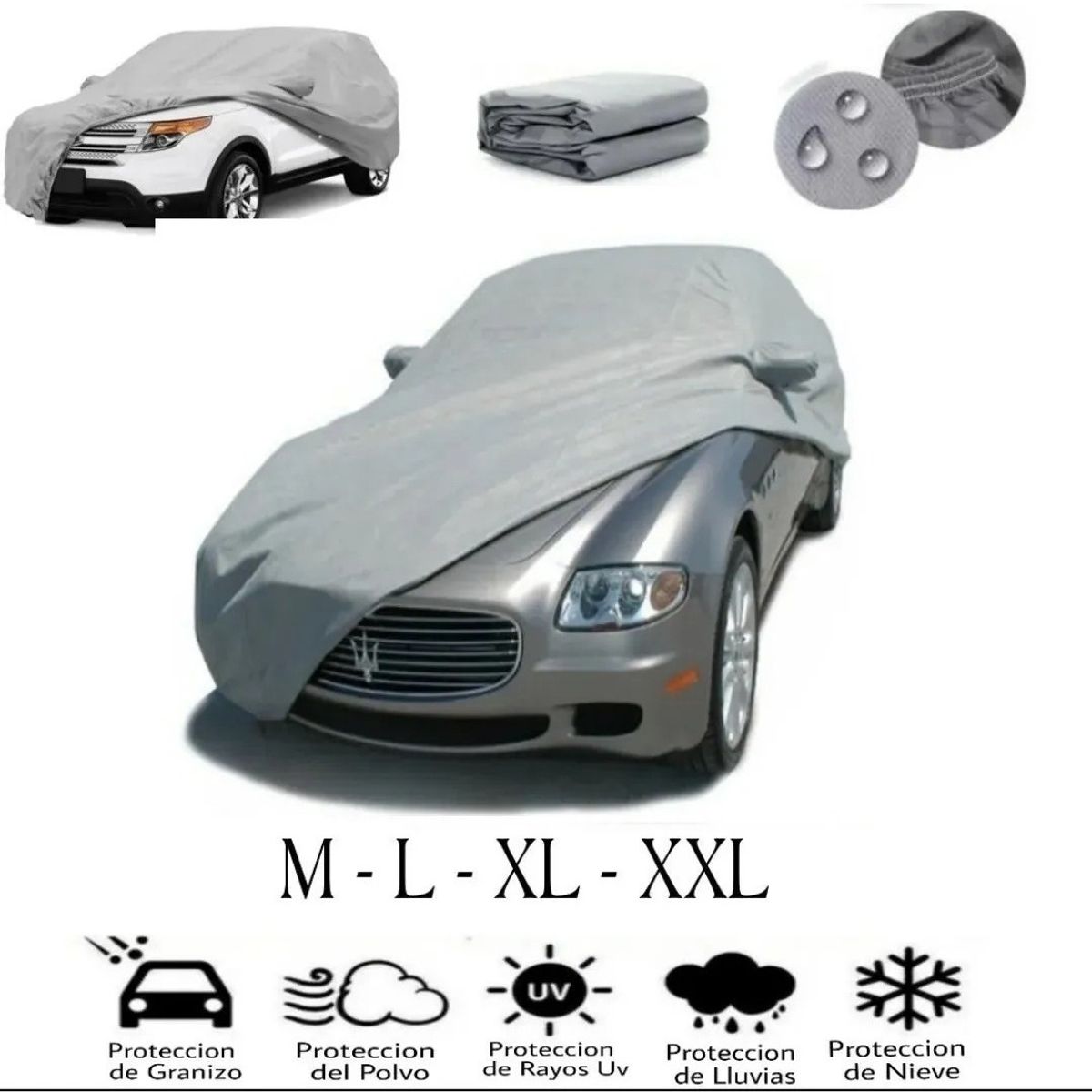 GENERICO - Carpa Funda Cubre Auto Premium Impermeable Talla XXL