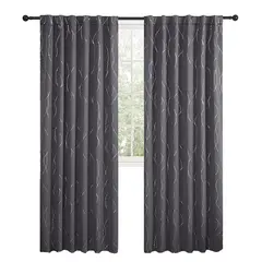 CASATUA - Cortina Blackout 95%, Son 2 Paños De 140x220cm - Gris oscuro