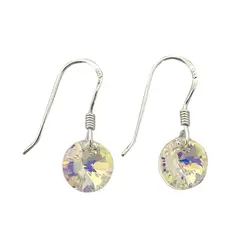 ANDREA COGGIOLA JOYAS - Aros Cristal Austríaco Aurora Boreale Colgante Plata Fina 925