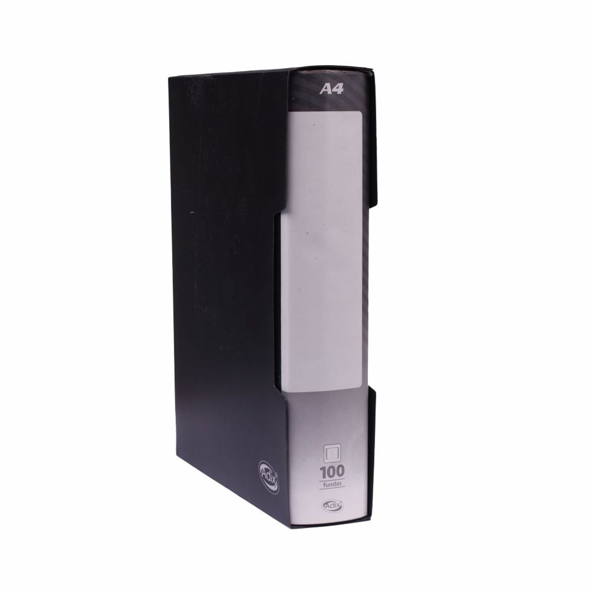 ADIX - CARPETA A4 100 FUNDAS C/ESTUCHE NEGRO