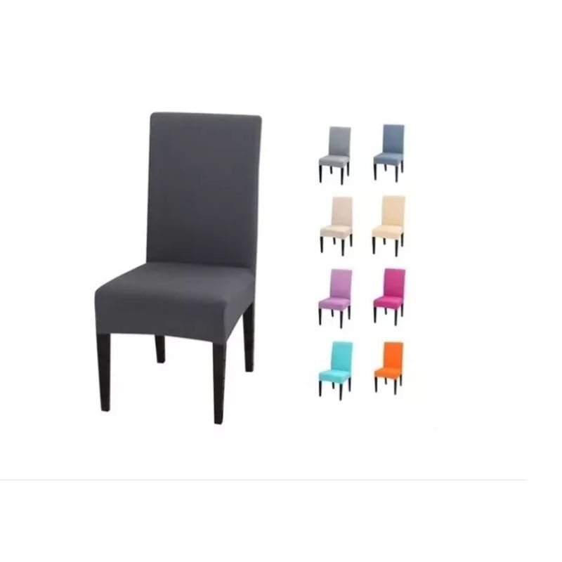 GENERICO - Set De 6 Cubre Silla Funda Cubierta Elástica Celeste Triangulos