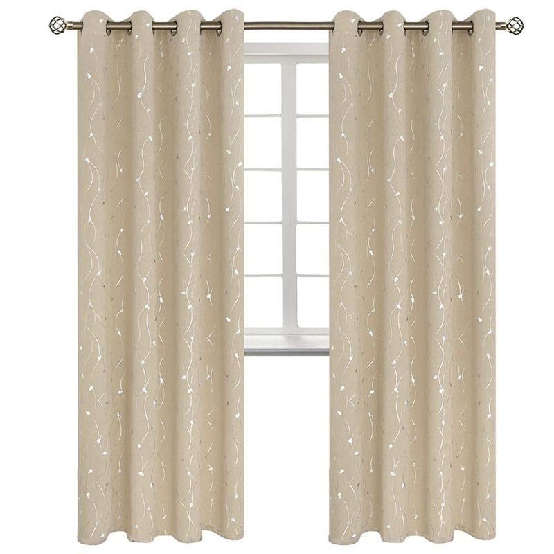 CASATUA - Cortina Blackout 95%, Son 2 Paños De 140x220cm CasaTua - Beige