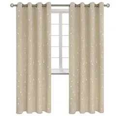 CASATUA - Cortina Blackout 95%, Son 2 Paños De 140x220cm - Beige