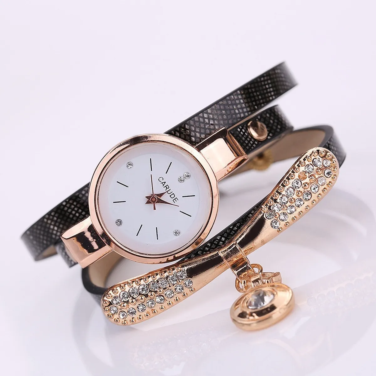 STARTECHOFFICE - Reloj de lujo Personalizado para Mujeres con Incrustaciones y Pulsera Elegante