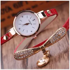 GENERICO - Reloj de lujo Personalizado para Mujeres con Incrustaciones y Pulsera